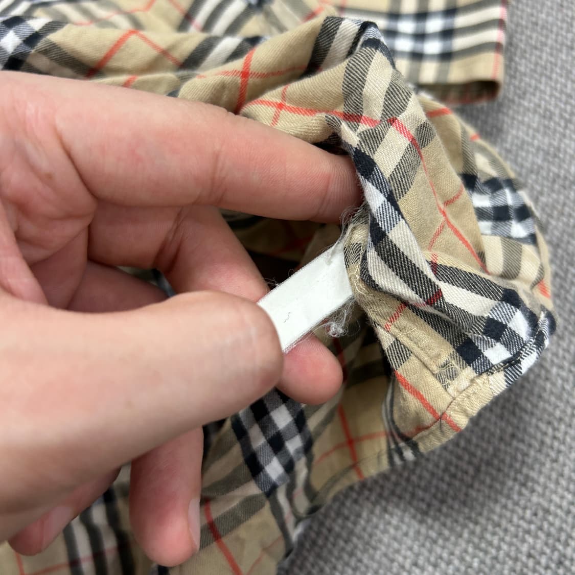 버버리 노바체크 기마로고 셔츠(XL) 상품이미지3