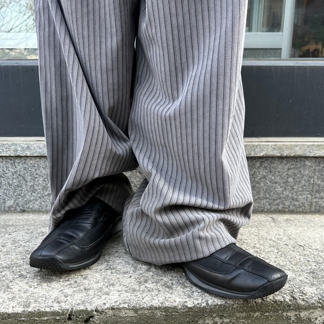 00s 블랙 프라다 스포츠 스퀘어 토 슬립온 스니커즈 상품이미지10