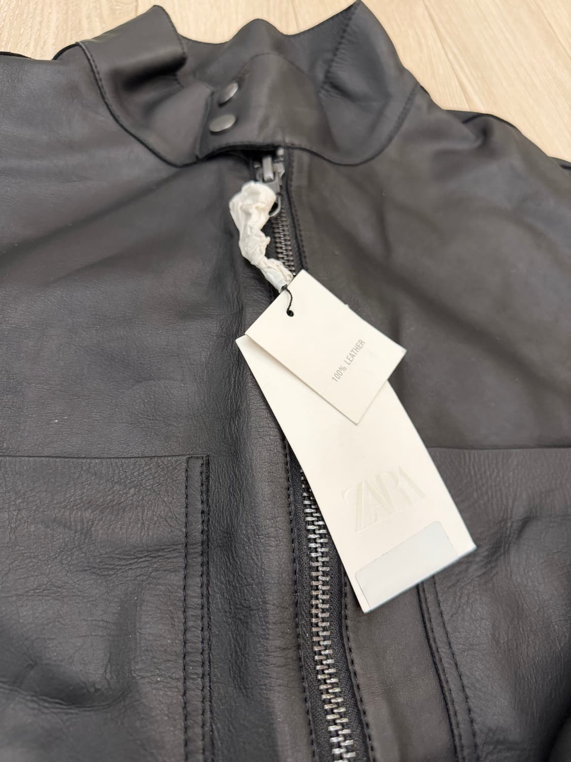 자라 맨즈 레더 자켓  상품이미지5