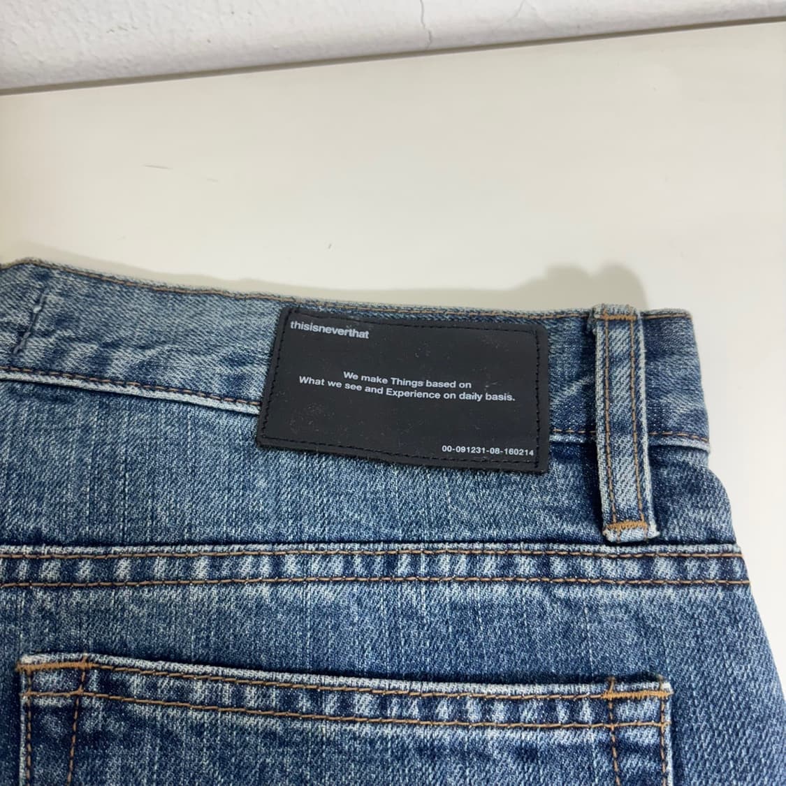 L 디스이즈네버댓 중청워시드 레귤러핏 크롭진 상품이미지5
