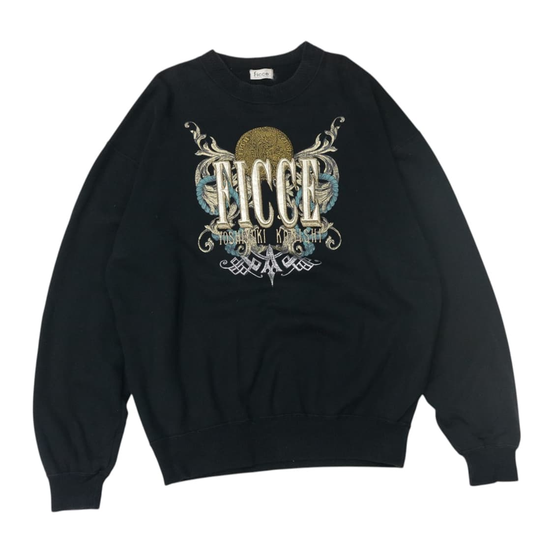 FICCE 피체 요시유키 코니시 빈티지 빅로고 블랙 맨투맨 상품이미지1