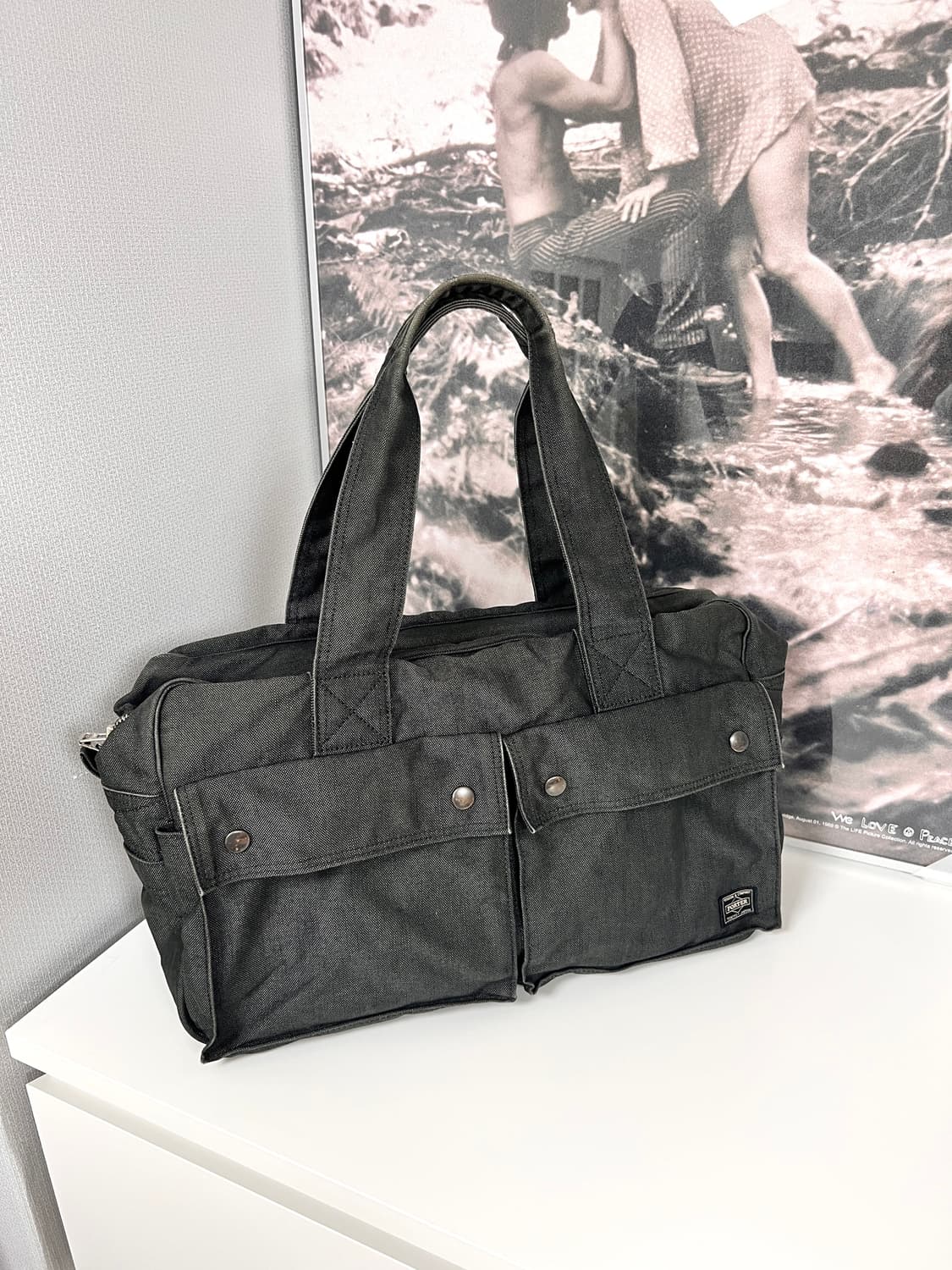 PORTER SMOKY-SHOULDER BAG L (Black)  상품이미지2