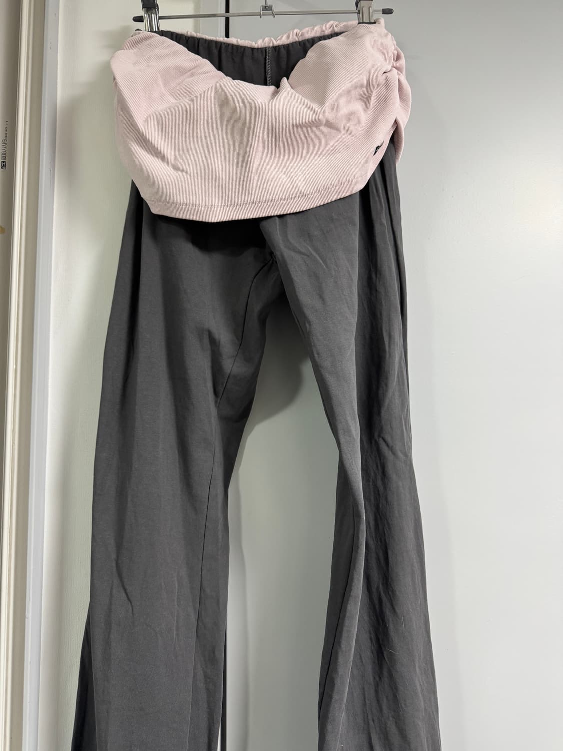 플리즈노팔로우 유나 레깅스 핑크 차콜 상품이미지2