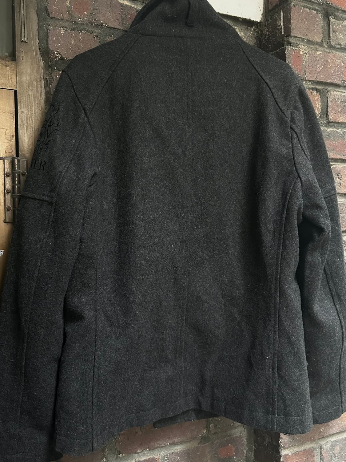 2000s JPN 펑크 더블버튼 챠콜 피코트 자켓 상품이미지5