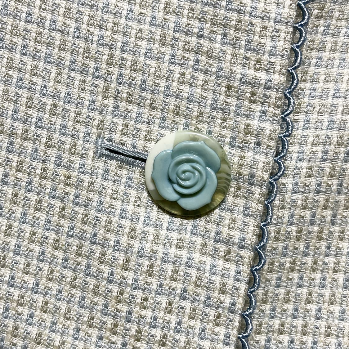 빈티지 ) 아이스블루 크롭 자켓 상품이미지6