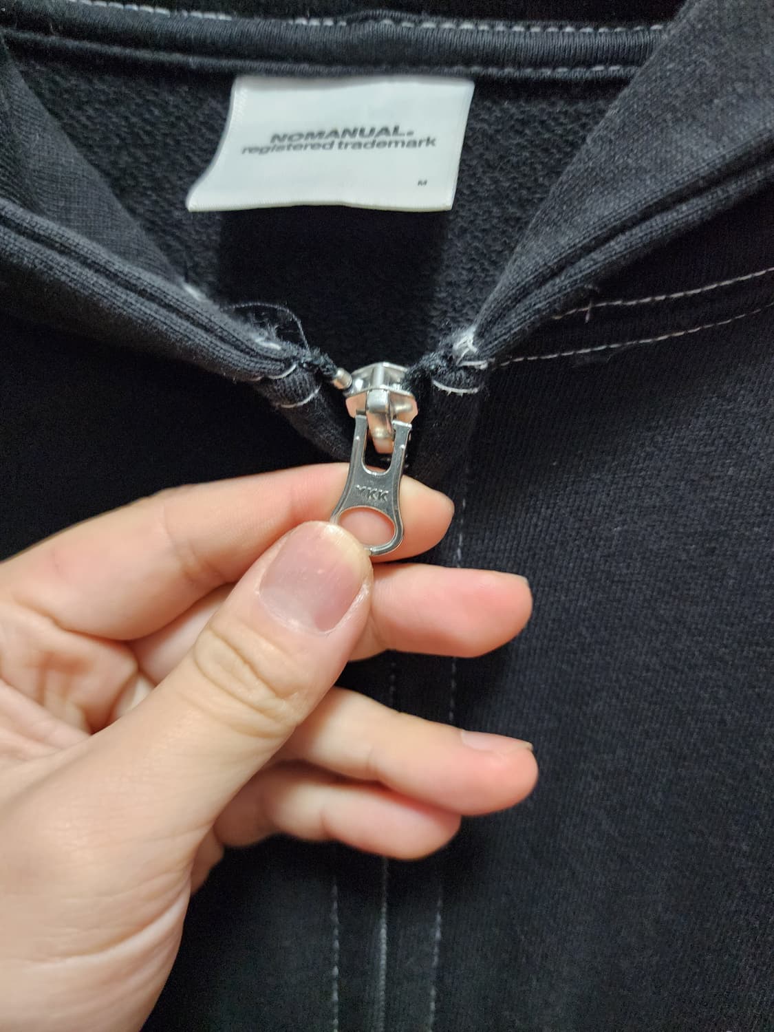 NOMANUAL 노메뉴얼 5포켓 블랙 후드집업 상품이미지5