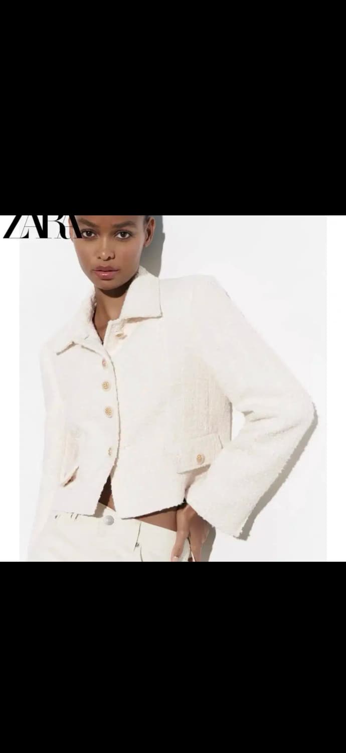 자라 스트럭처 쇼트 블레이즈 트위드 크롭자켓 봄가을자켓 상품이미지4