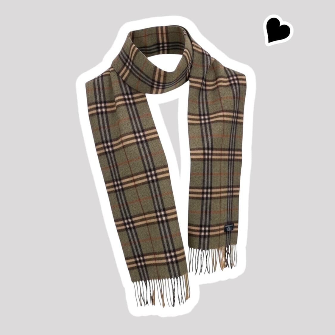 정품 버버리 노바체크 카키 머플러 상품이미지1