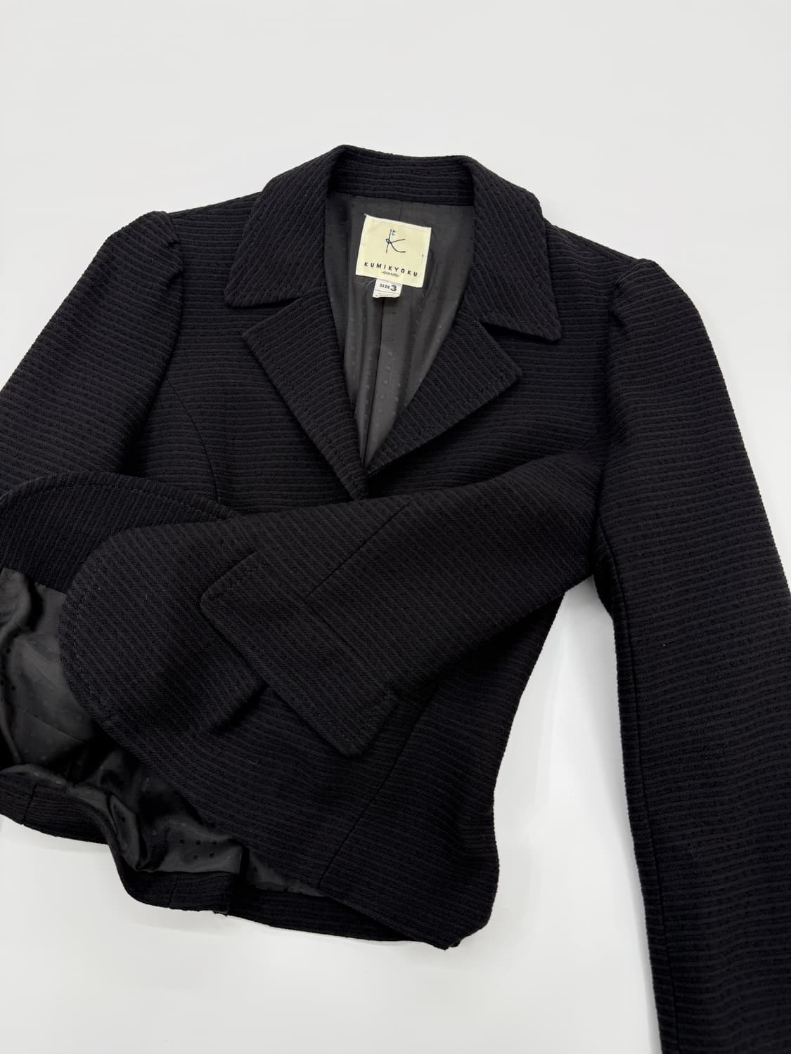 빈티지 KUMIKYOKU 블랙 싱글 자켓 상품이미지4