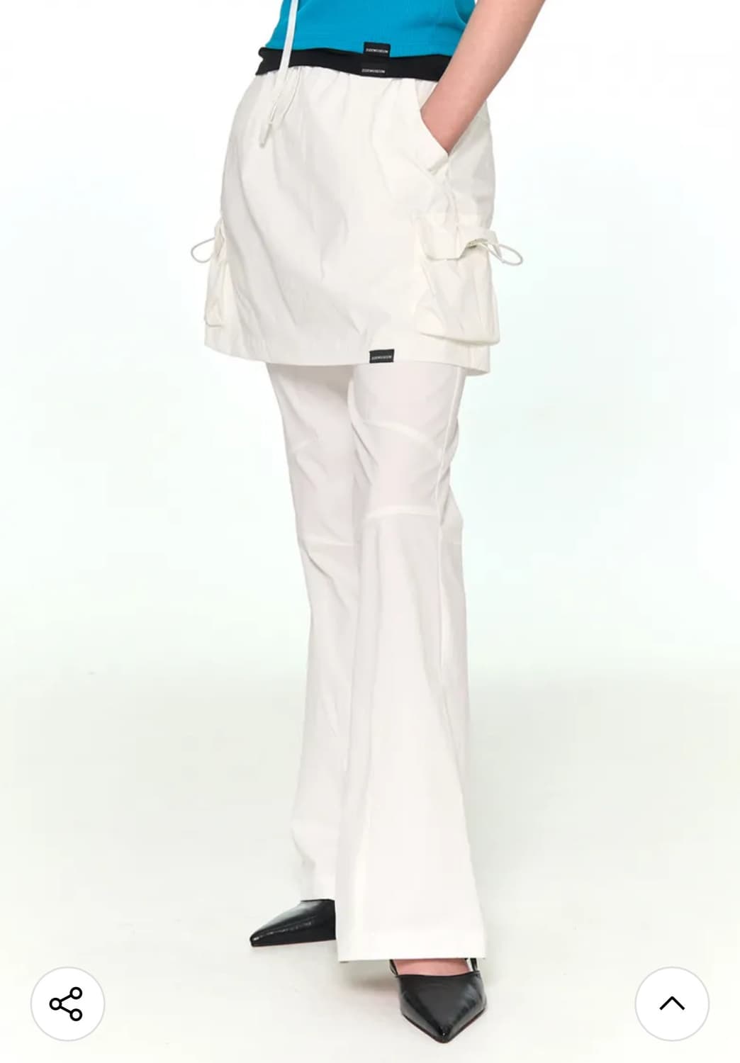 지제뮤지엄 레이어드 스커트 부츠컷 팬츠 상품이미지3