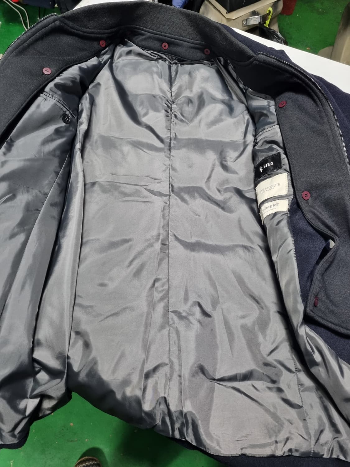 지이크 울 캐시미어 구스다운 하프 패딩코트 100 상품이미지3