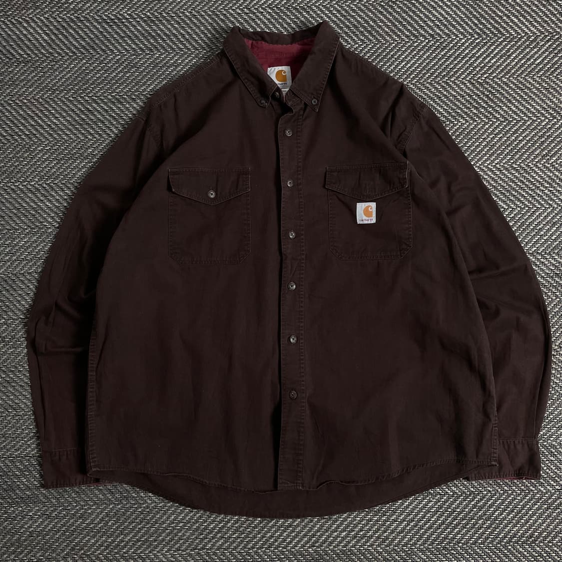 칼하트 투포켓 박시핏 브라운 워크 셔츠y 2921 상품이미지2