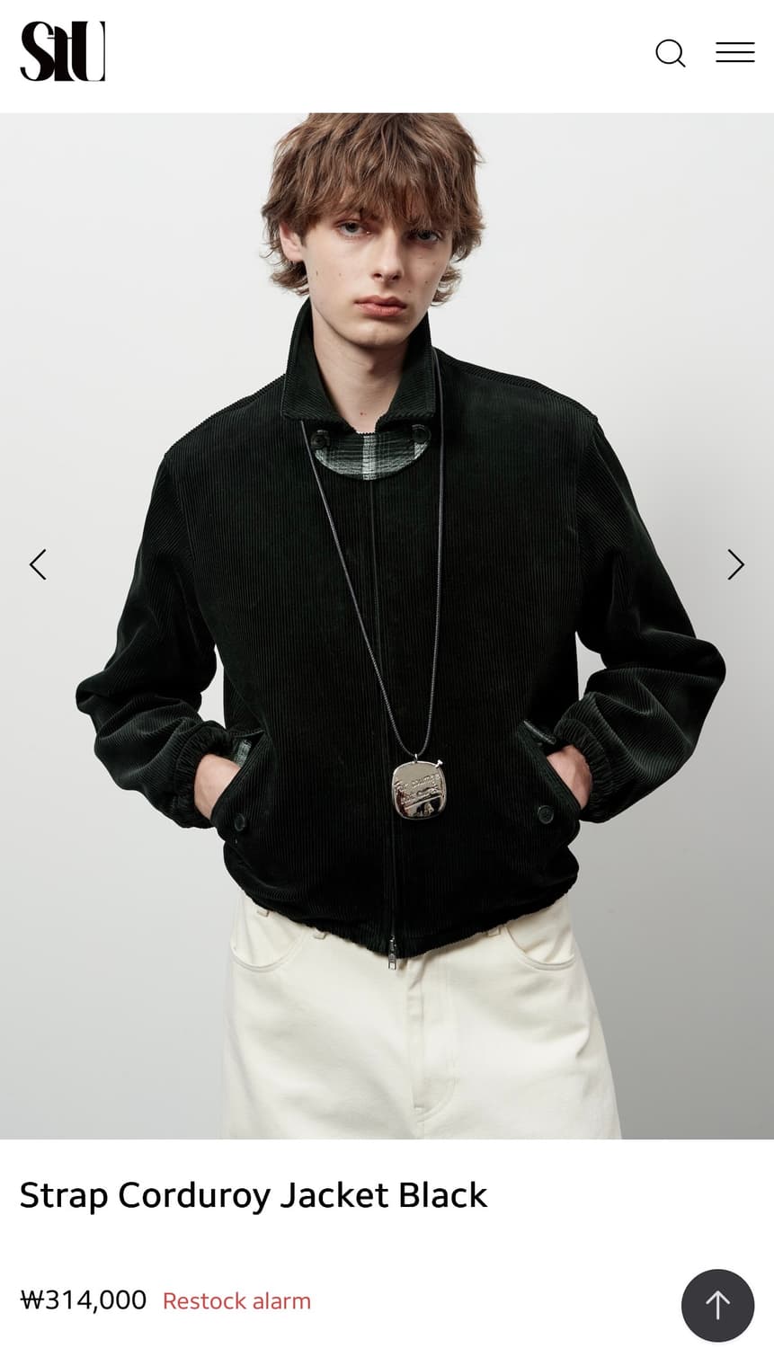[L] STU 스트랩 코로듀이 자켓 블랙 상품이미지1