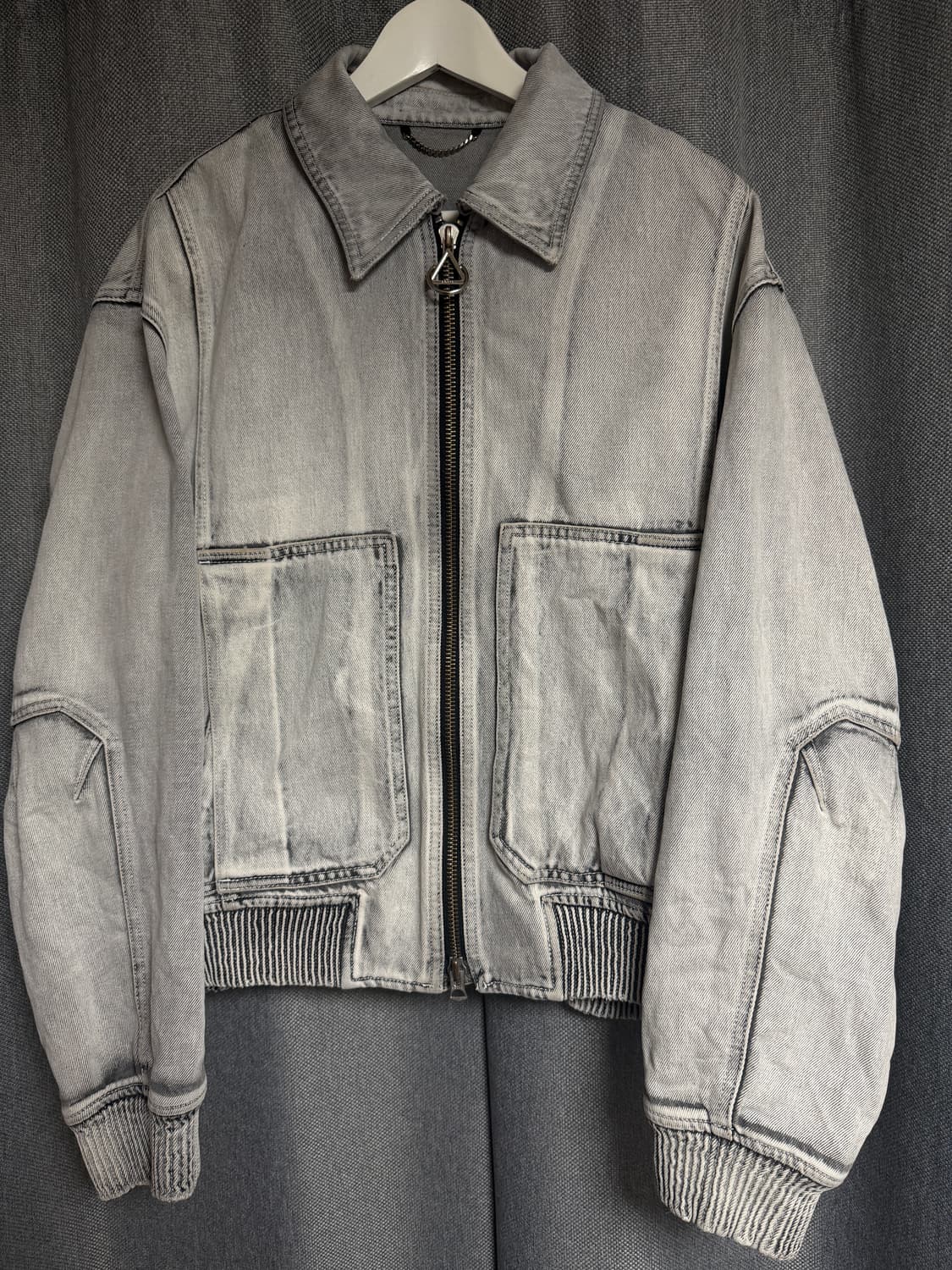 솔리드옴므 23ss 그레이 데님 봄버 자켓 48 상품이미지2