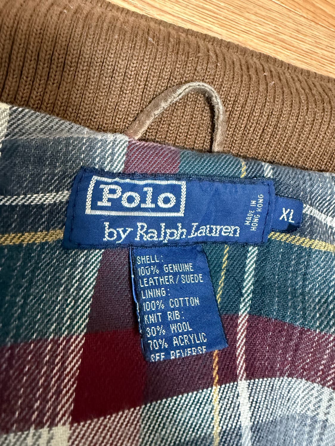 90s 폴로 스웨이드 자켓XL 카멜브라운 상품이미지7