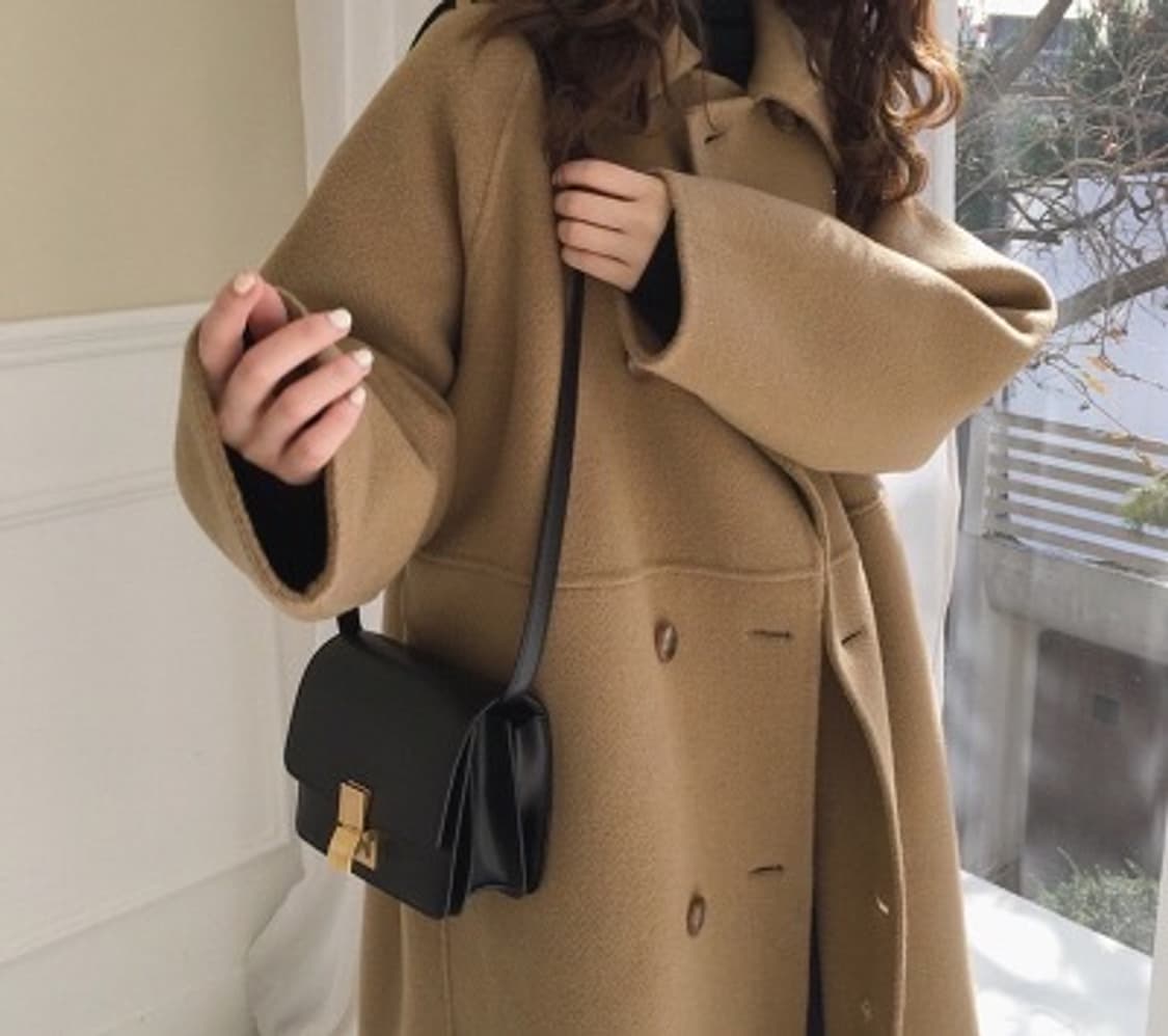 울100 카멜 더블코트 상품이미지2