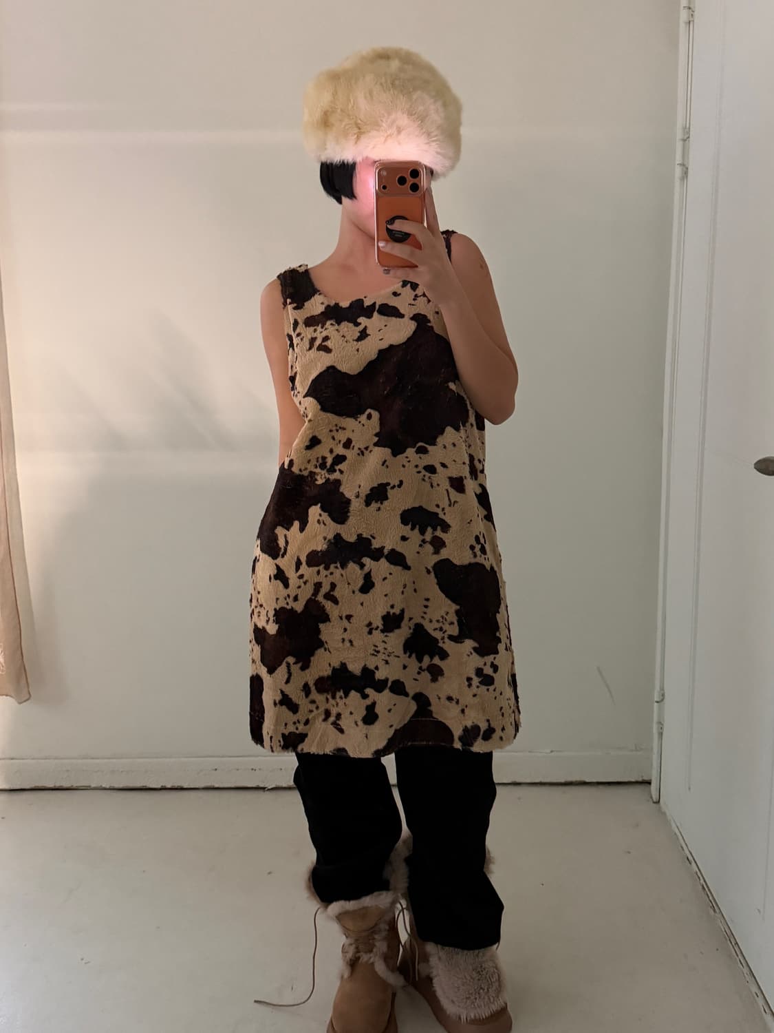 일본빈티지 SHINNOSUKE 웨스턴 퍼 원피스 상품이미지1