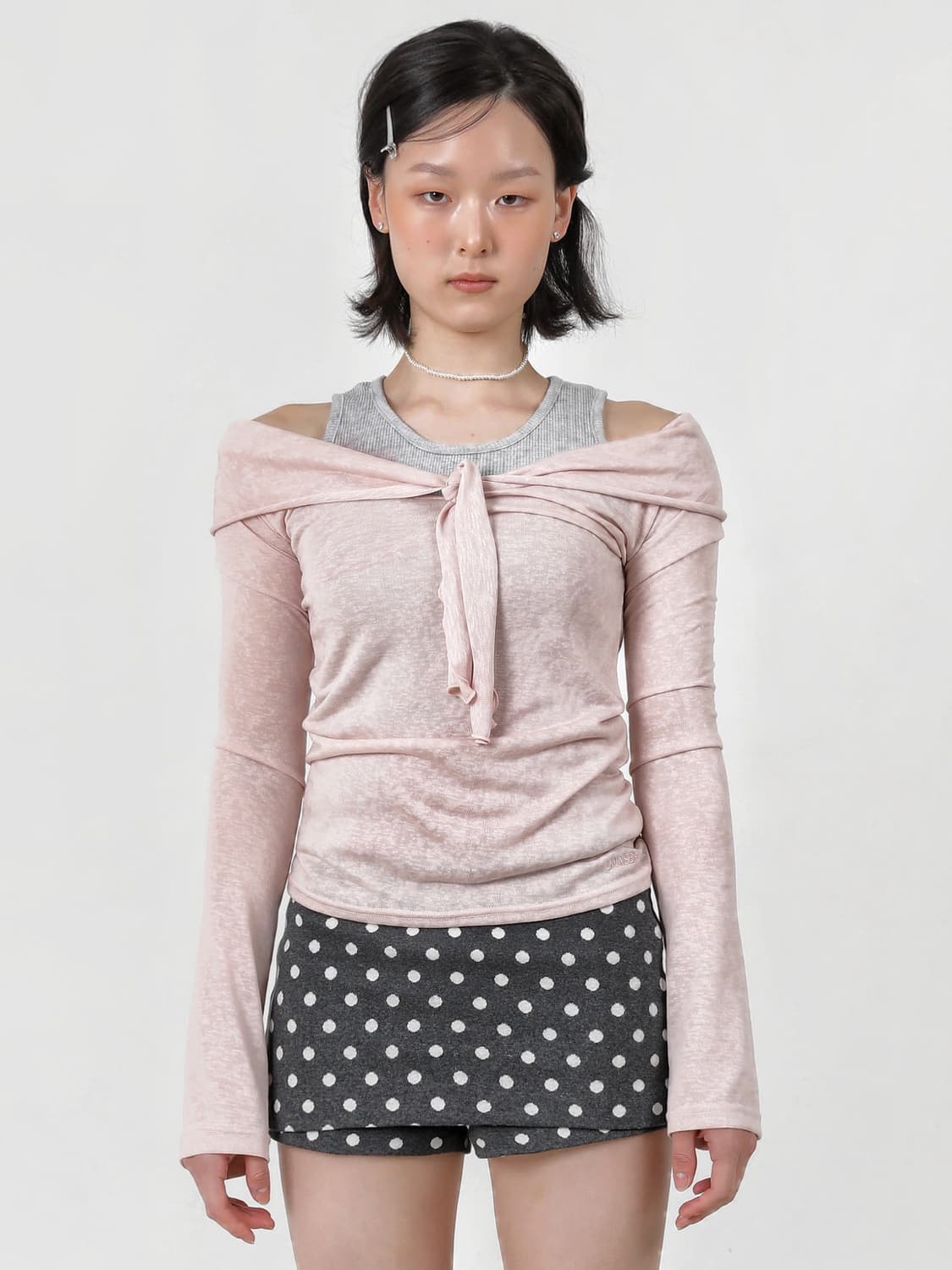 Marina Mood Soft Shoulder Tee_Pink 상품이미지1