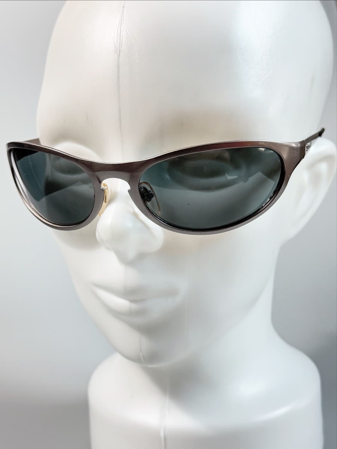 90s Sun Gear 그레이 메탈릭 스포티 스퀘어 빈티지 선글라스 상품이미지8