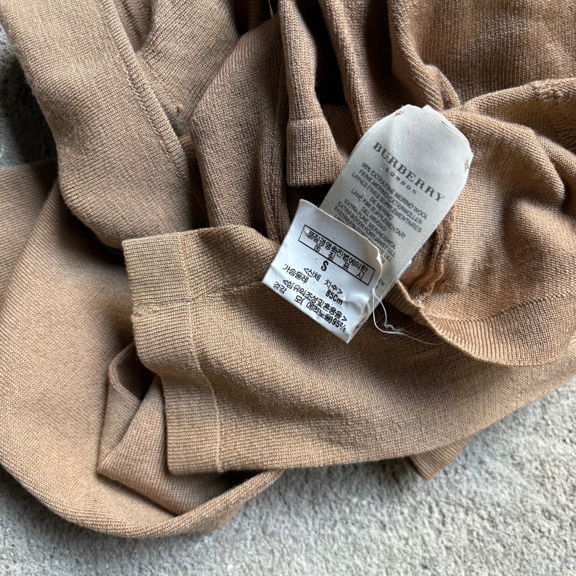 버버리 런던 브라운 노바 체크 울 카라 니트 상품이미지7