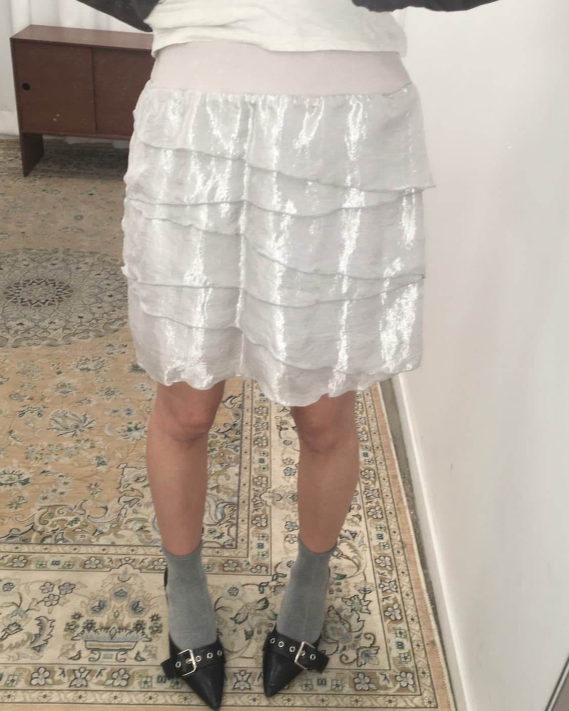 그레이 캉캉 스커트 상품이미지3