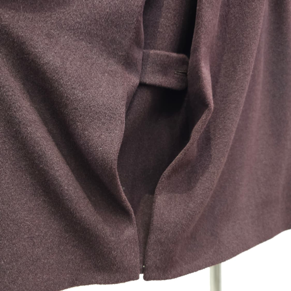 클래식 다크브라운 벨티드 앙고라 울 롱코트 상품이미지9