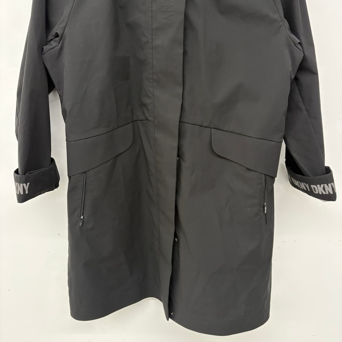 DKNY 블랙 하프 코트 야상 바람막이 여m 상품이미지2