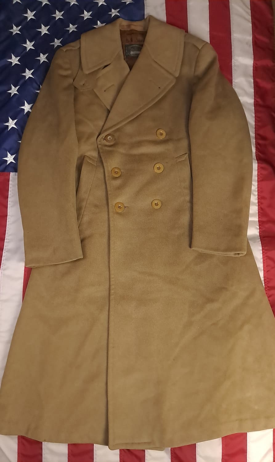 오리지날 WW2 대전용 미국제조 미군 장교 맞춤 울 코트 상품이미지1
