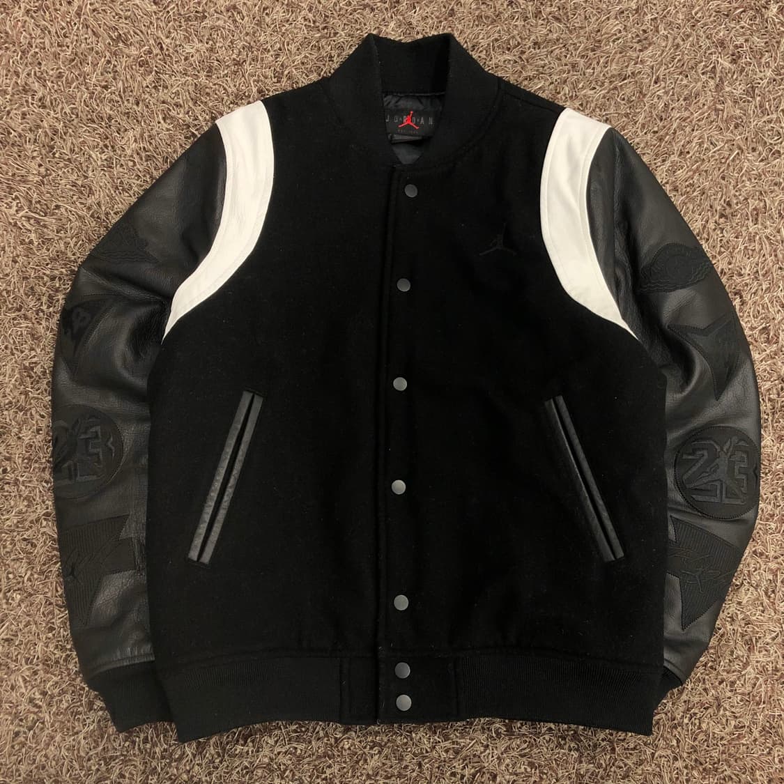 조던 DNA 소가죽 울 레더 바시티 자켓 상품이미지1