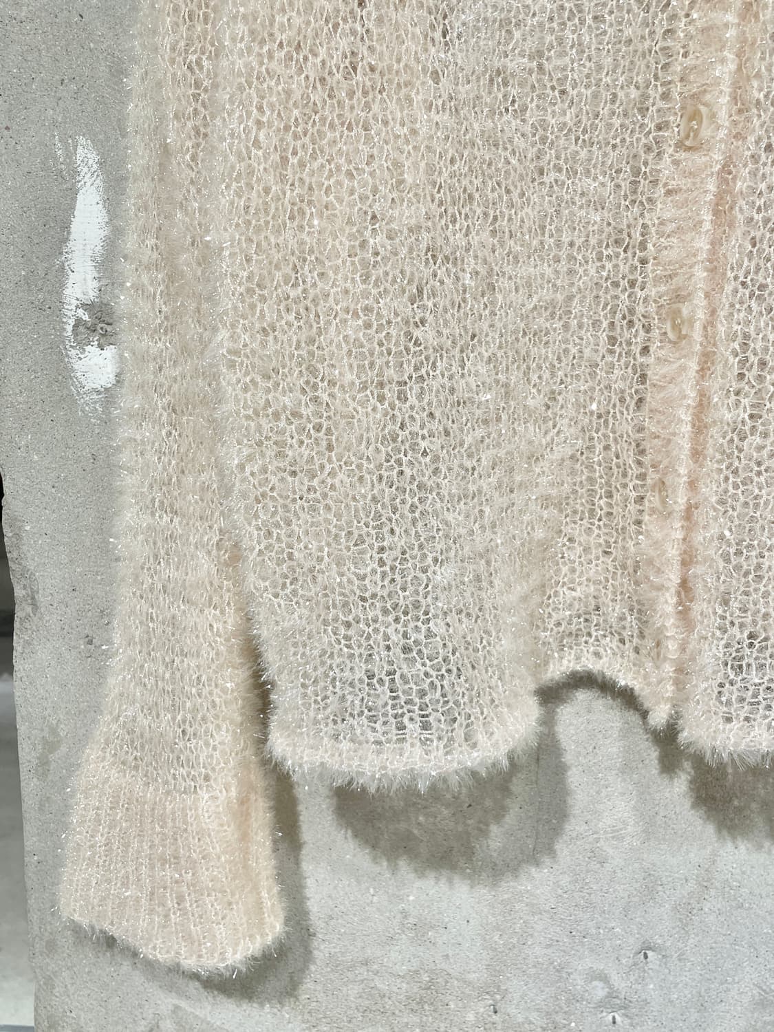 인스턴트펑크 베이지 시퀸 오버 가디건 상품이미지4