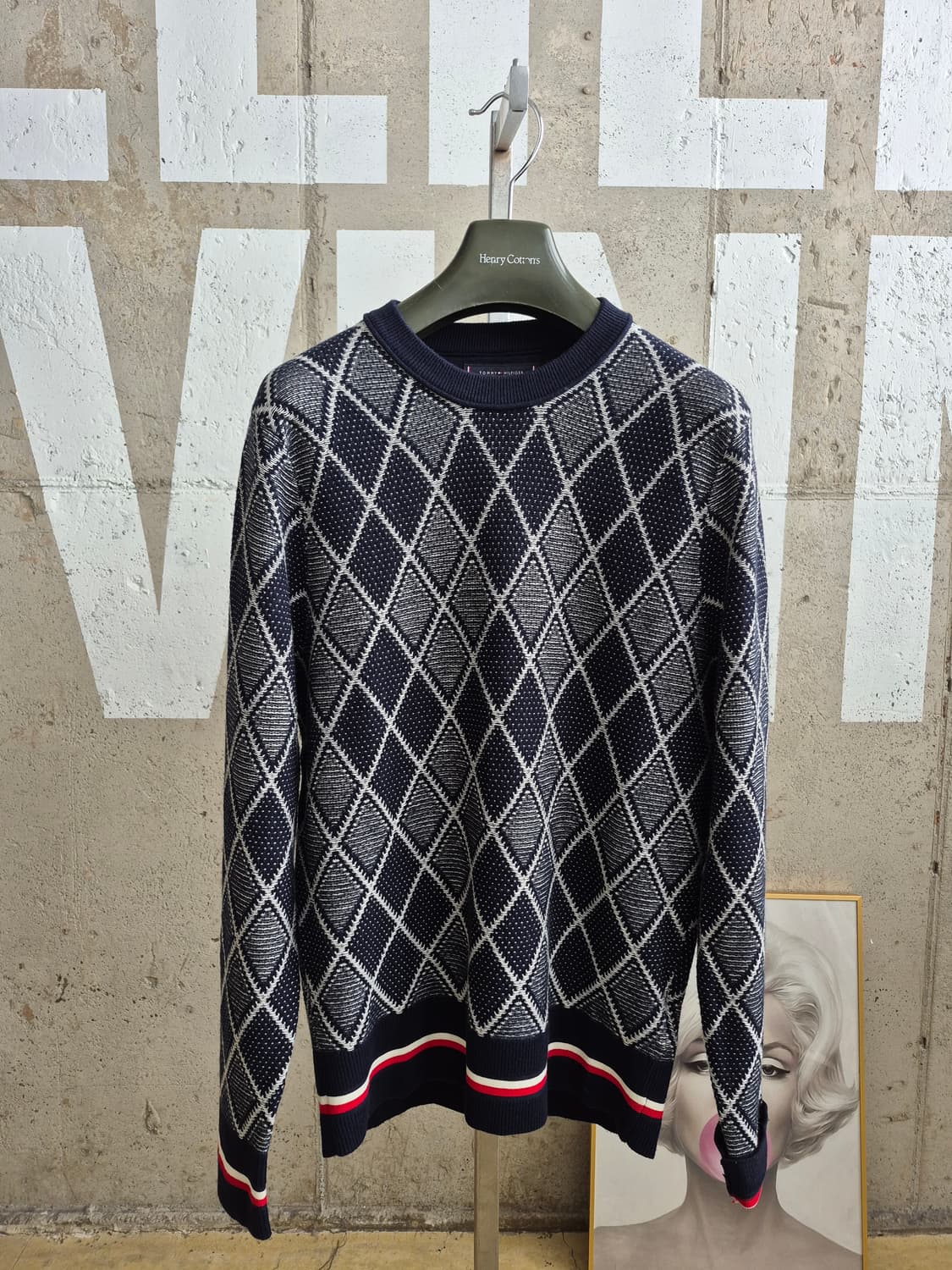 남성S95)타미힐피거 아가일 니트(MTA 상품이미지1