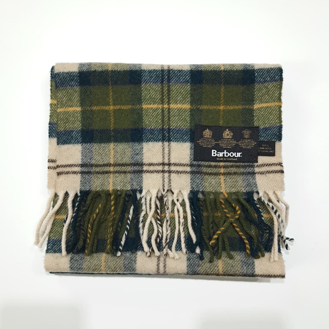 MX448 바버 스코틀랜드판 램스울 3로얄워런트 그린 머플러 목도리 상품이미지6