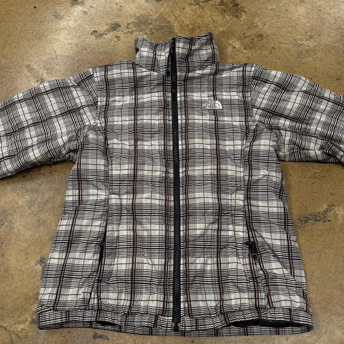 [정품/S] 노스페이스 체크 패딩 점퍼 b8 상품이미지3