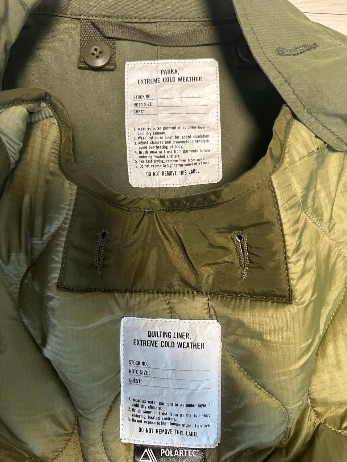 프릭스스토어 M65 모즈코트 라이너 셋 상품이미지3