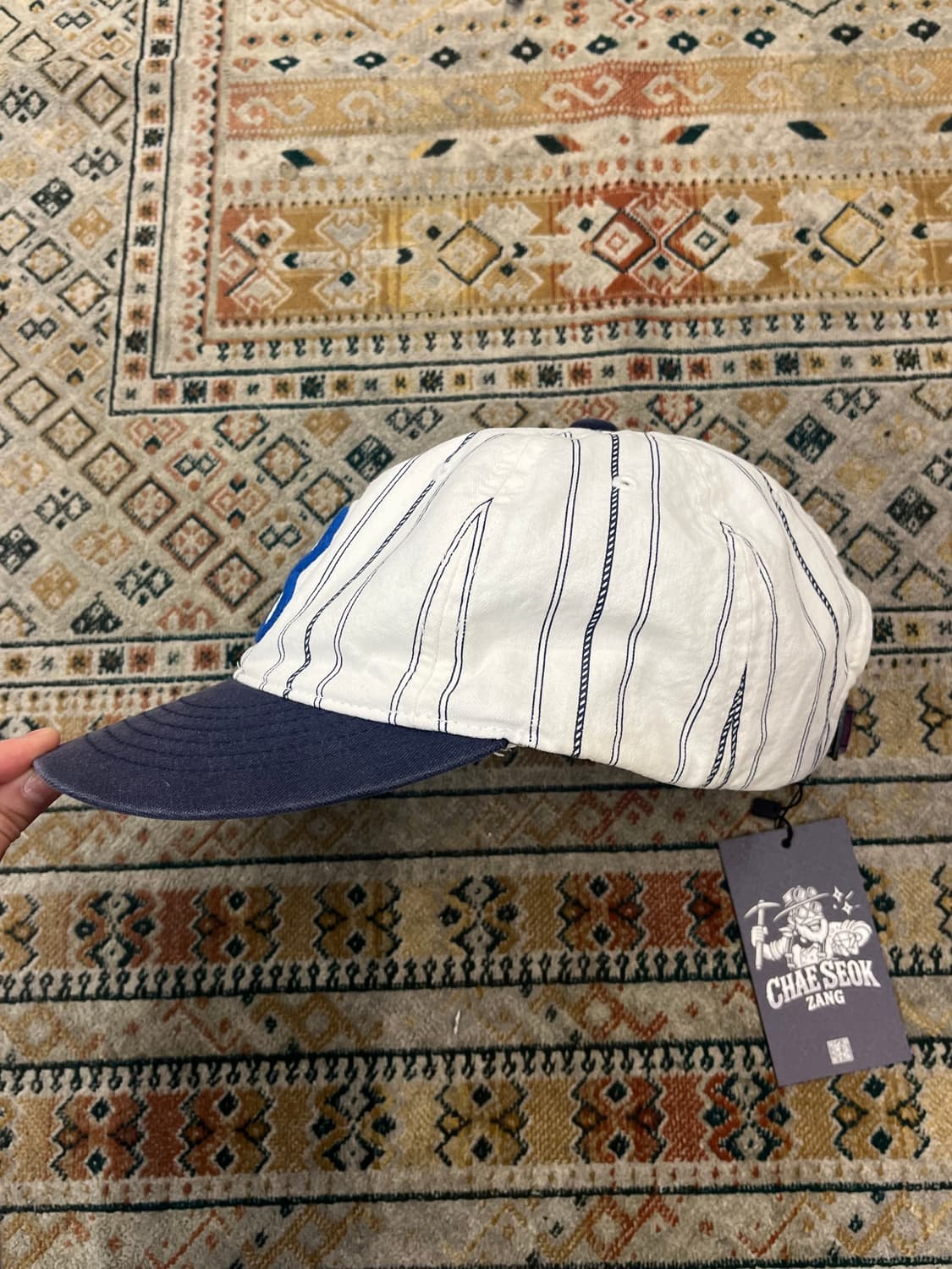 MLB 스트라이프 볼캡 네이비 #csz3774 상품이미지6