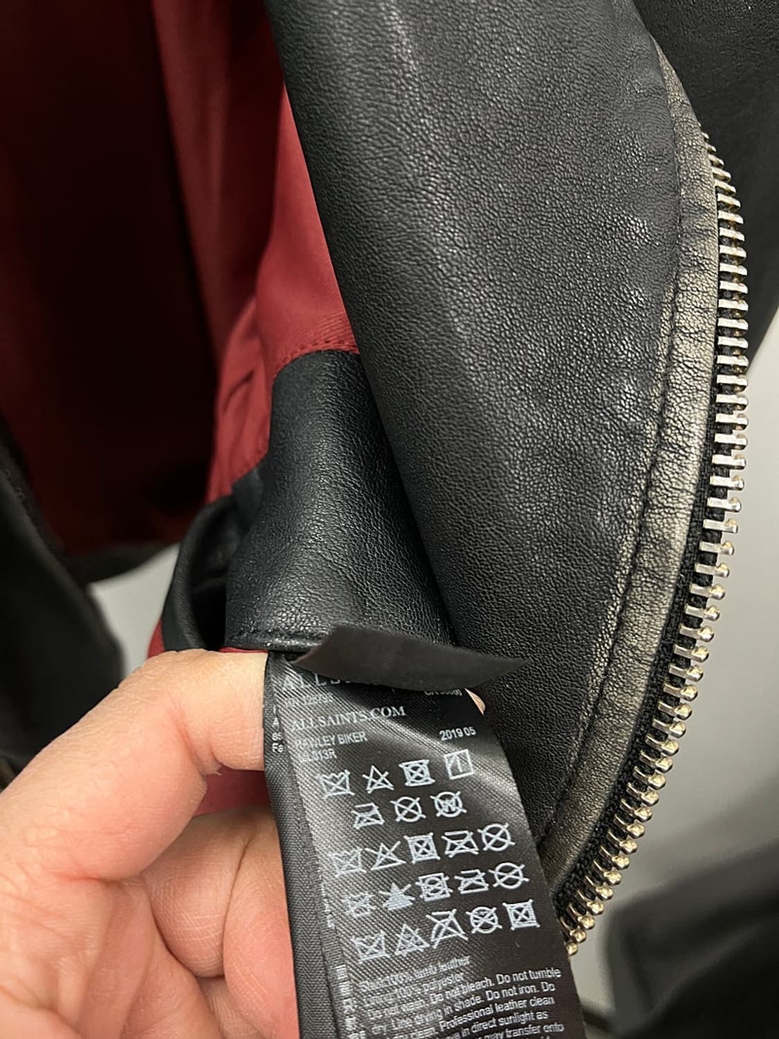 95-100) 올세인츠 워싱 라이더자켓  상품이미지7