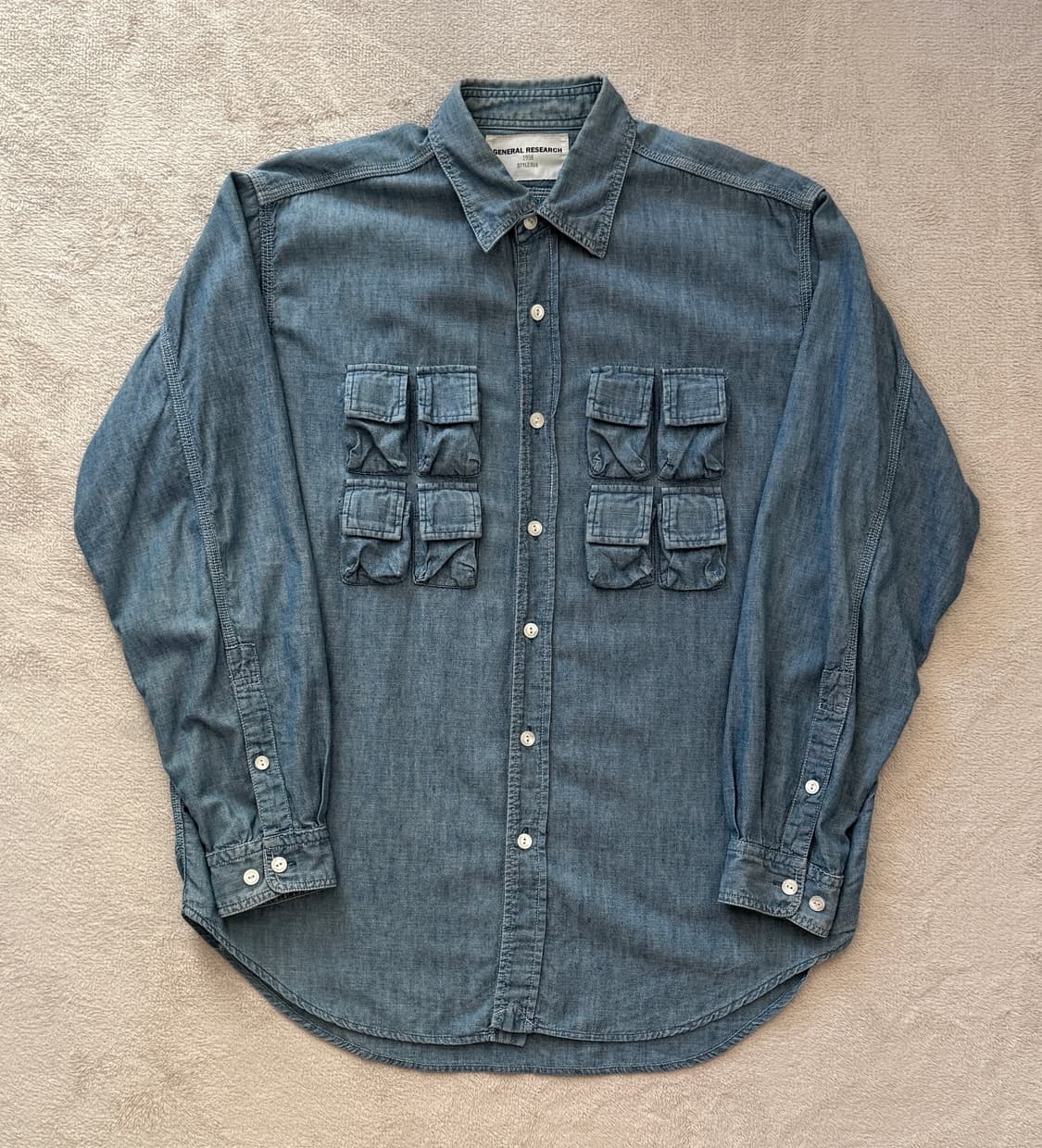 제너럴 리서치 1998 STYLE384 샴브레이 셔츠 상품이미지3