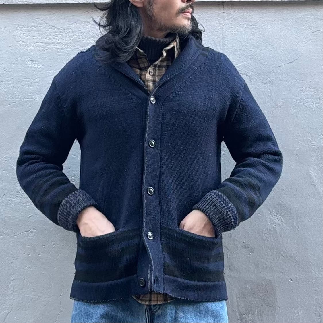 일본 바운즈 아웃피터스 숄카라 울 가디건 상품이미지9