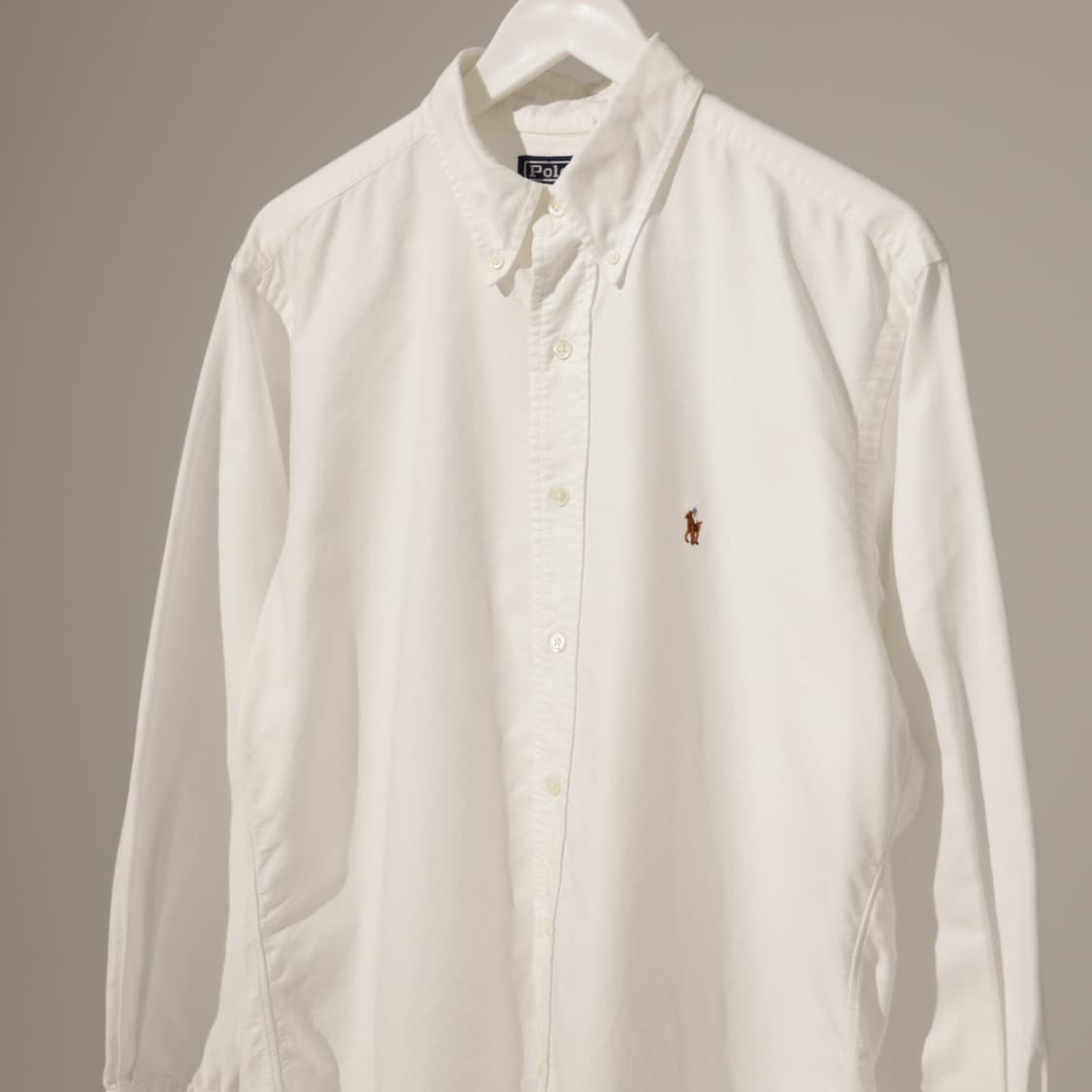 폴로 랄프로렌 포니 자수 화이트 옥스포드 셔츠 상품이미지3