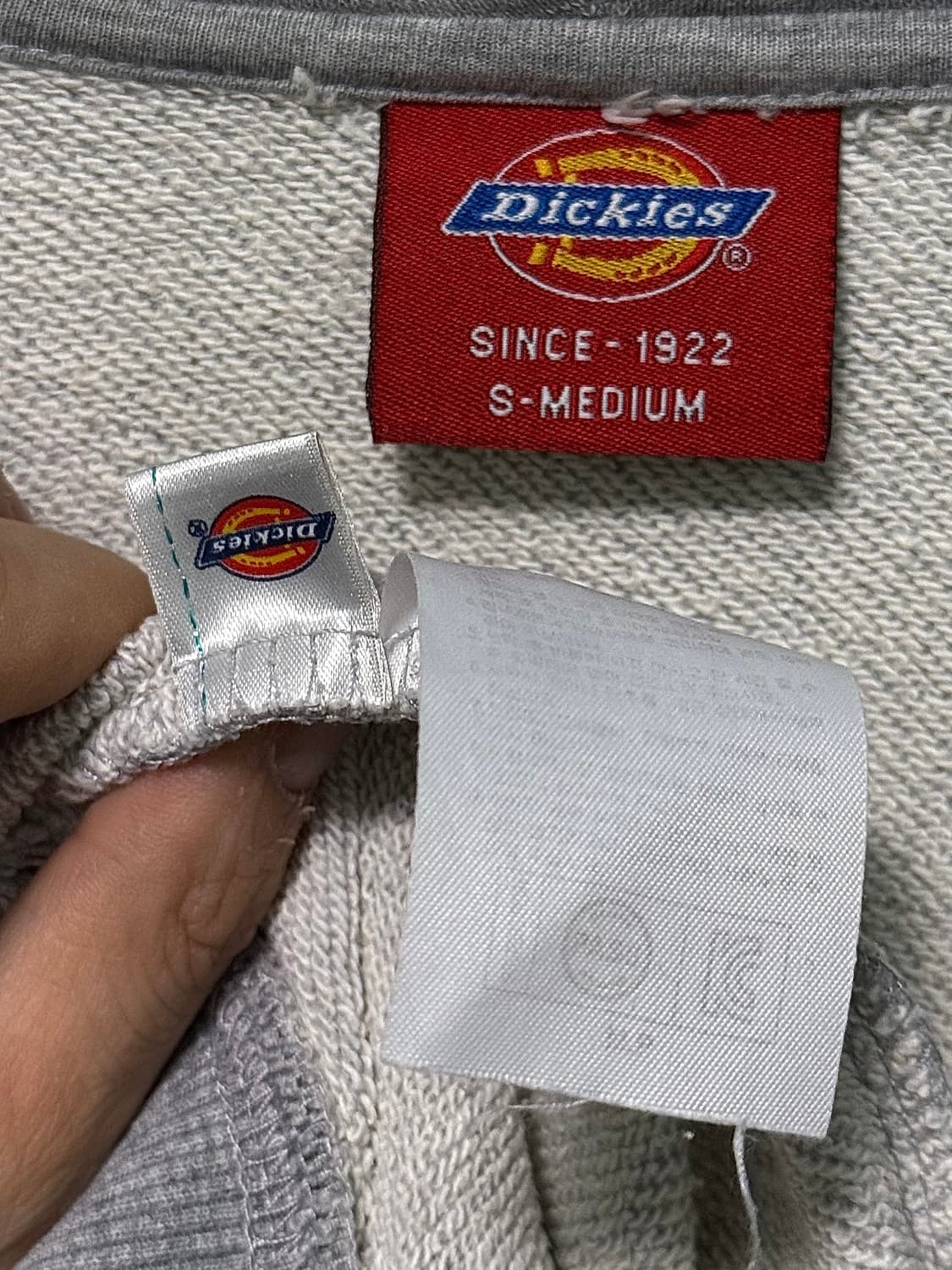 디키즈 그레이 회색 후드 집업 워크 미국 usa S M 90 95 스웻 상품이미지10