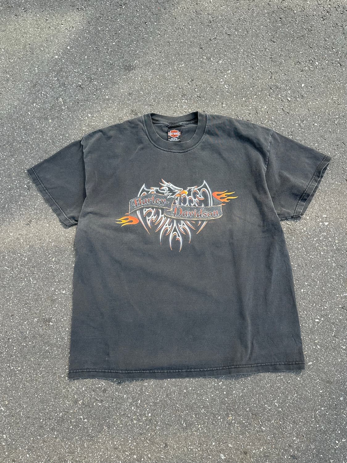 [할리데이비슨] •00s Vintage Eagle Cape Tee 상품이미지1