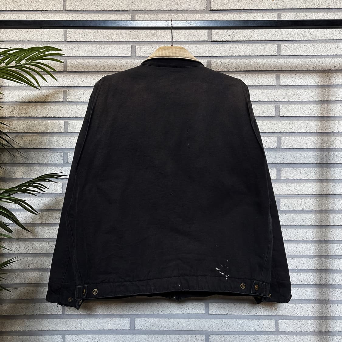 USA VINTAGE 코듀로이 카라 워크자켓 퀼팅안감 디테일 블랙 상품이미지3