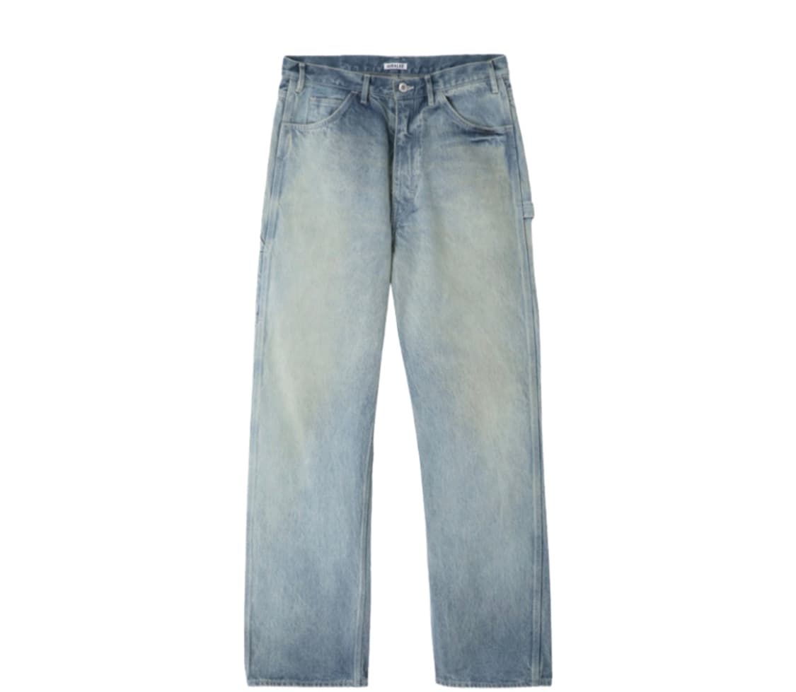 [구매] 오라리 셀비지 페이디드 헤비 데님 페인터 팬츠 페이디드 인디고 상품이미지1