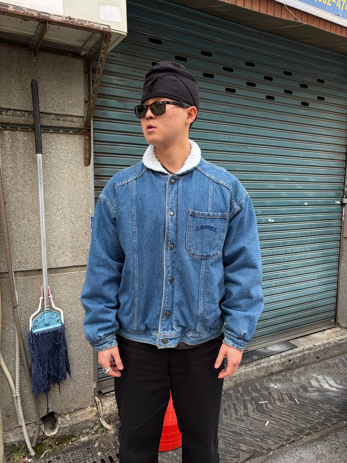 90‘s Camel Cigarettes Sherpa line denim  상품이미지2