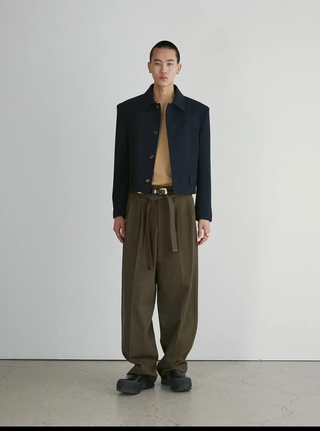 새상품)렉토 울블렌드 숏자켓 Xl 상품이미지1