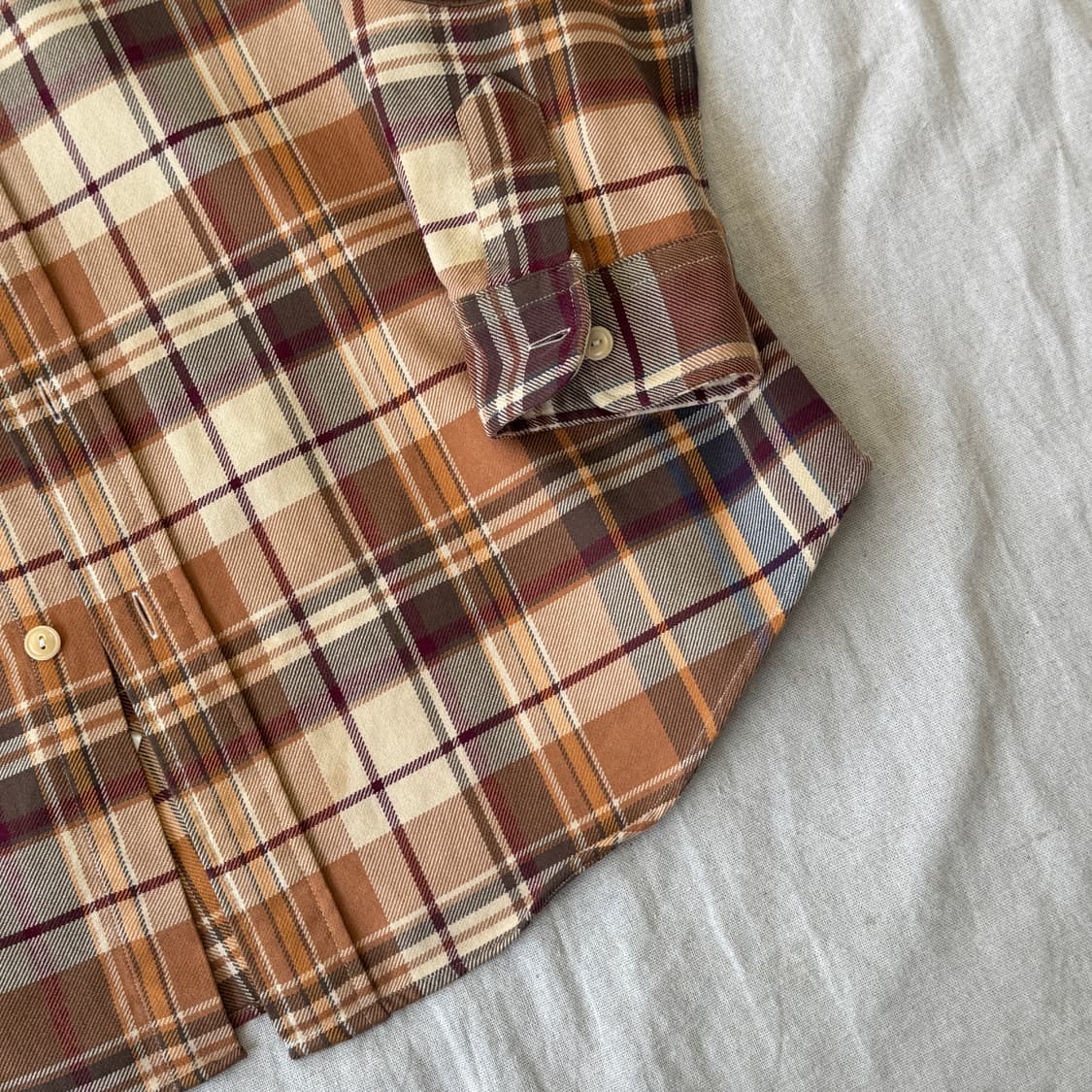 폴로랄프로렌 암패치 브라운 체크셔츠 L 상품이미지4