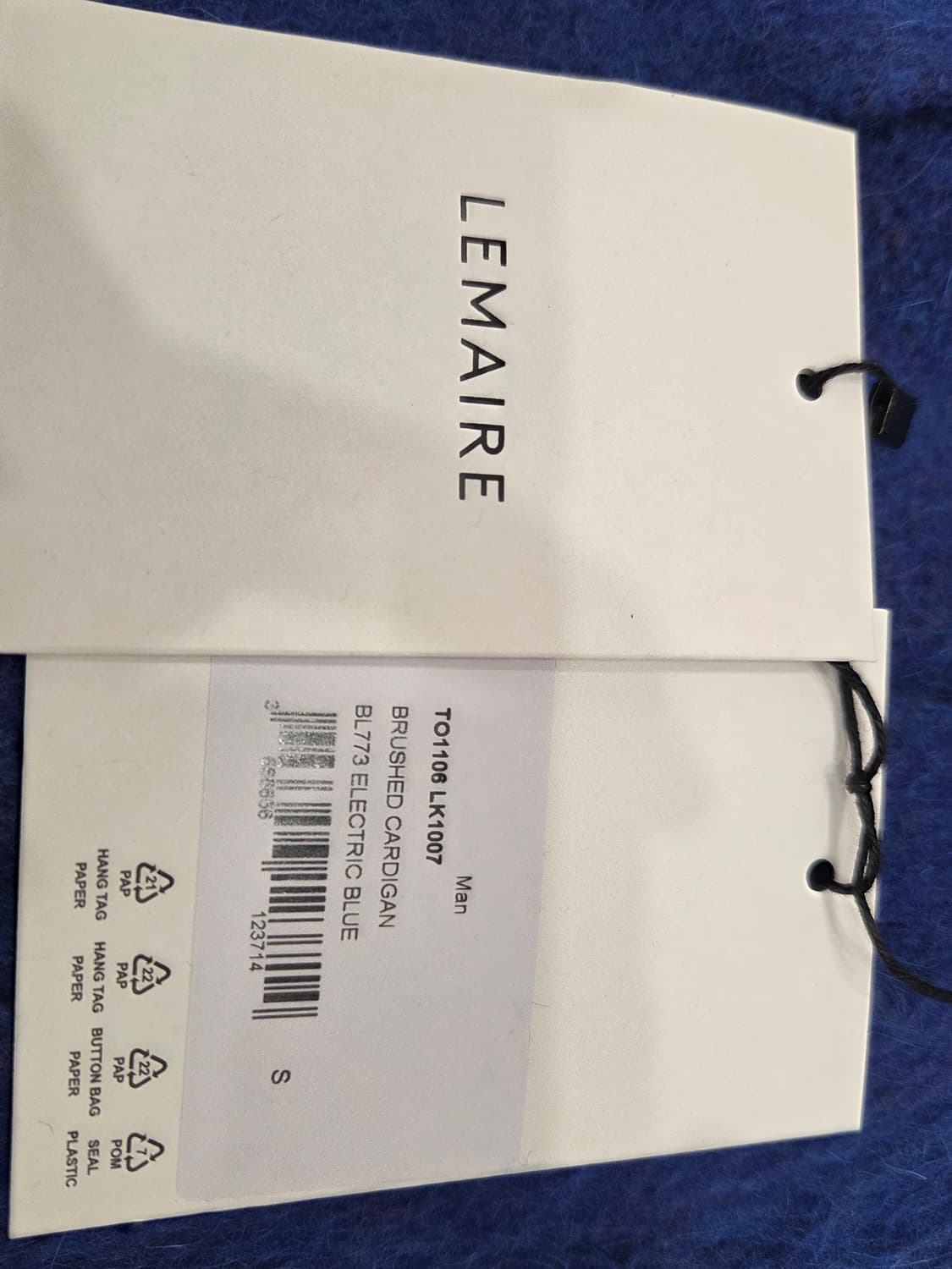 블루 모헤어 브러시드 가디건 상품이미지2