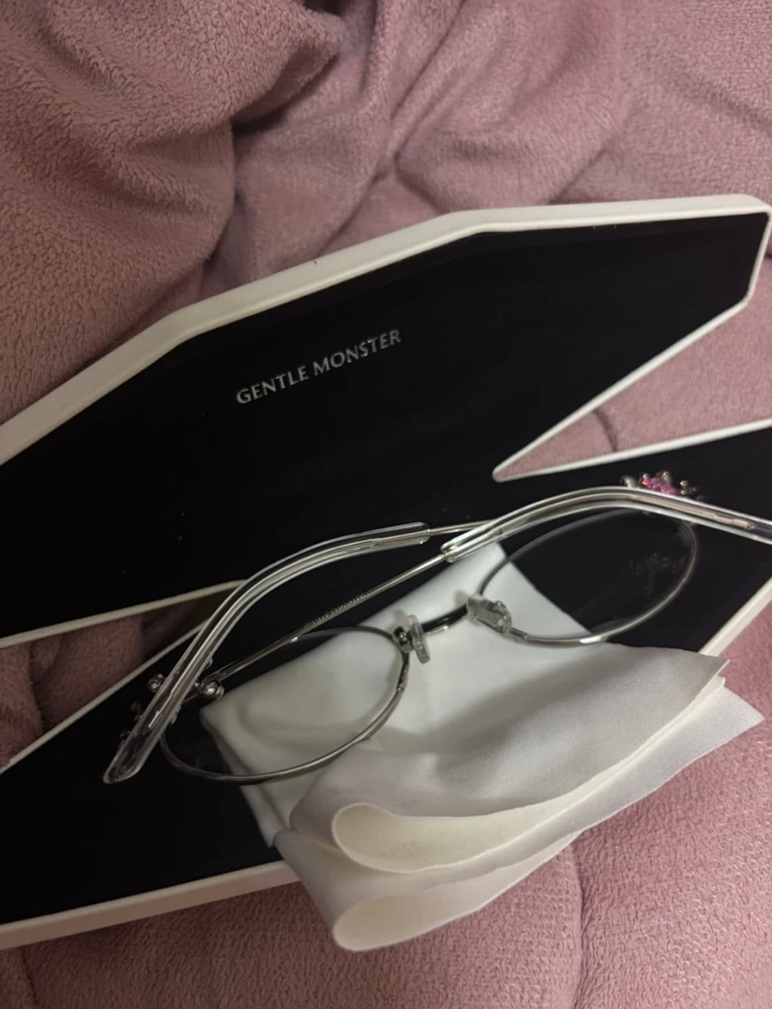 제니 젠틀몬스터 온링 02 실버 클리어 큐빅 안경 선글라스 상품이미지2