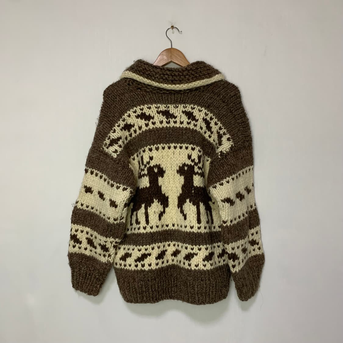 코위찬 코위챤 노르딕 패턴 빈티지 니트 스웨터 떡볶이 버튼 가디건 상품이미지4