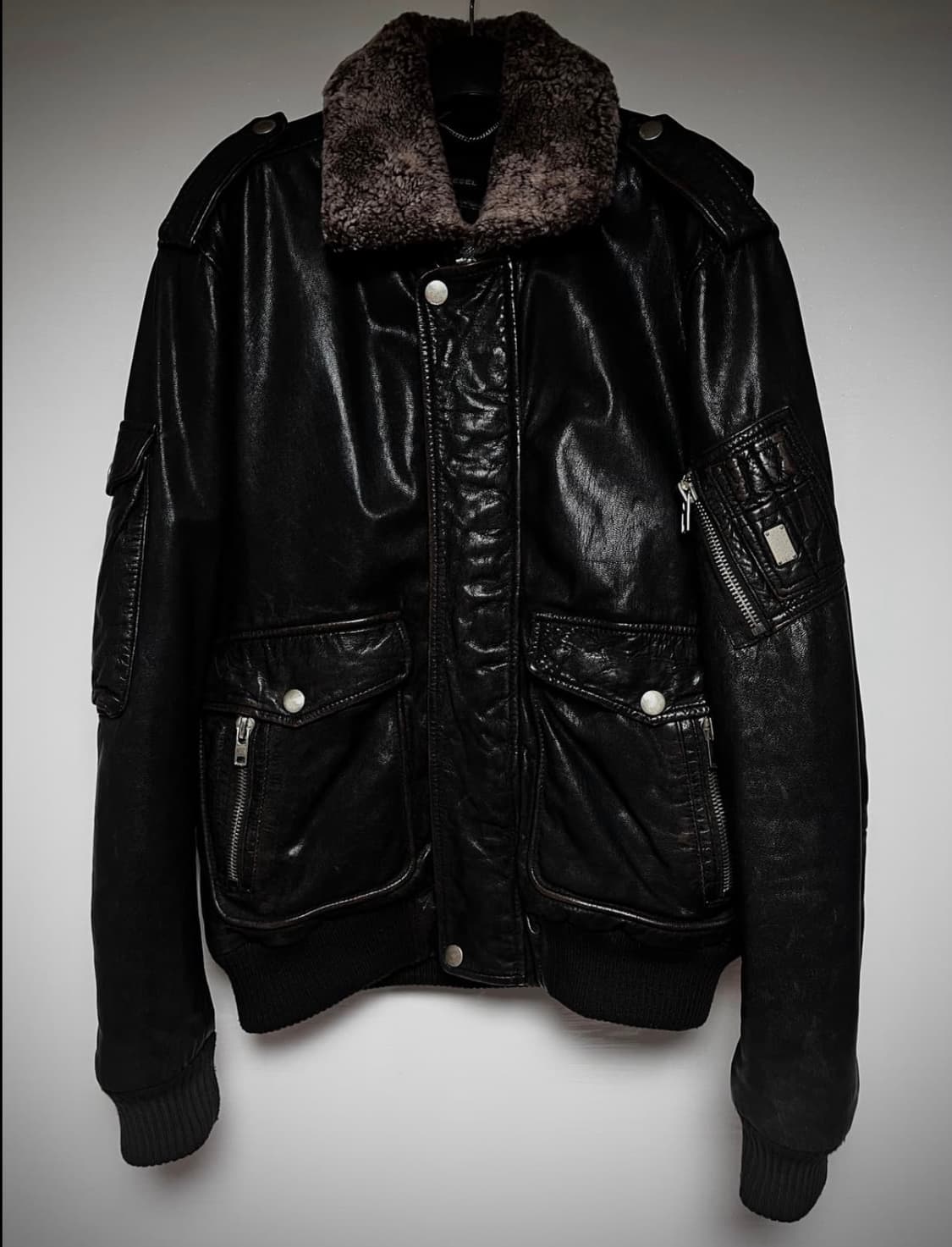 디젤 램스킨 봄버 자켓 상품이미지10